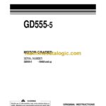 Komatsu GD555-5 Motor Grader Operation and Maintenance Manual (EEAM030500)