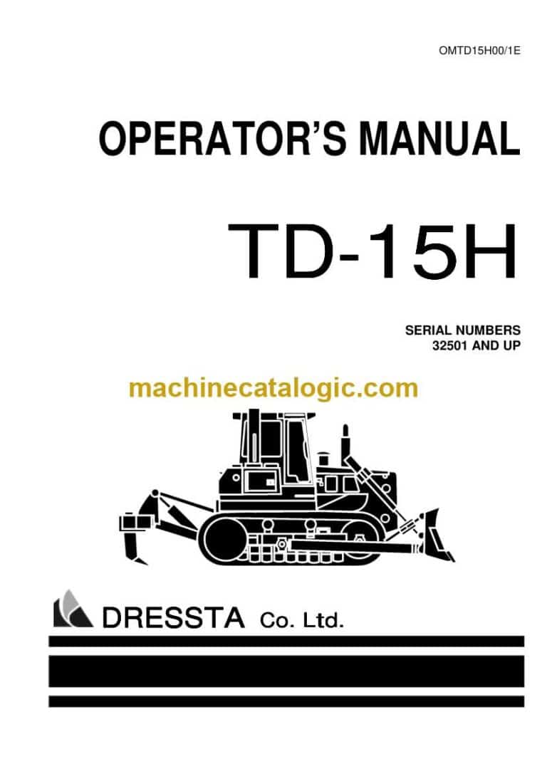 Komatsu TD-15H Operation and Maintenance Manual (OMTD15H00-1E)