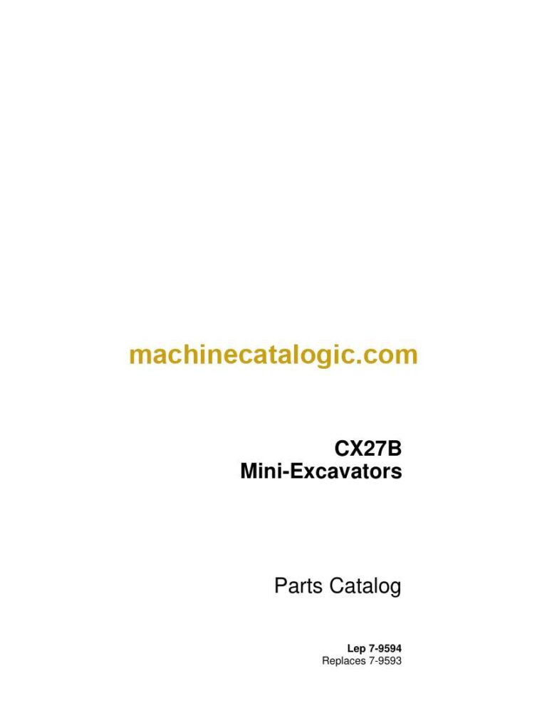 Case CX27B Mini Excavators Parts Catalog (7-9594)