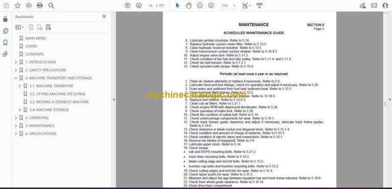 Komatsu TD-15H Operation and Maintenance Manual (OMTD15H00-1E)