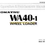 Komatsu WA40-1 Wheel Loader Operation and Maintenance Manual (SEAM03630102)