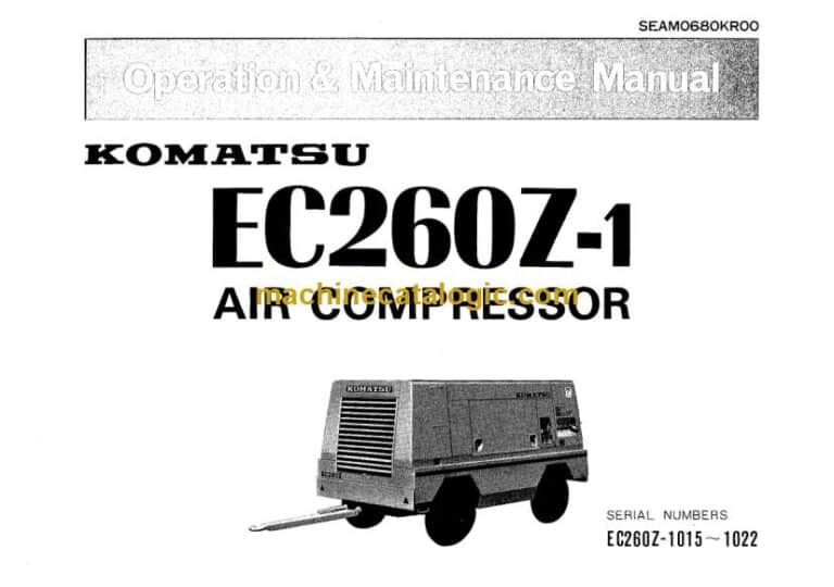 Komatsu EC260Z-1 Air Compressor Operation and Maintenance Manual (SEAM0680KR00)