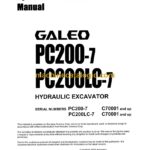Komatsu PC200-7, PC200LC-7 Hydraulic Excavator Operation and Maintenance Manual (SEAM045200ATH)