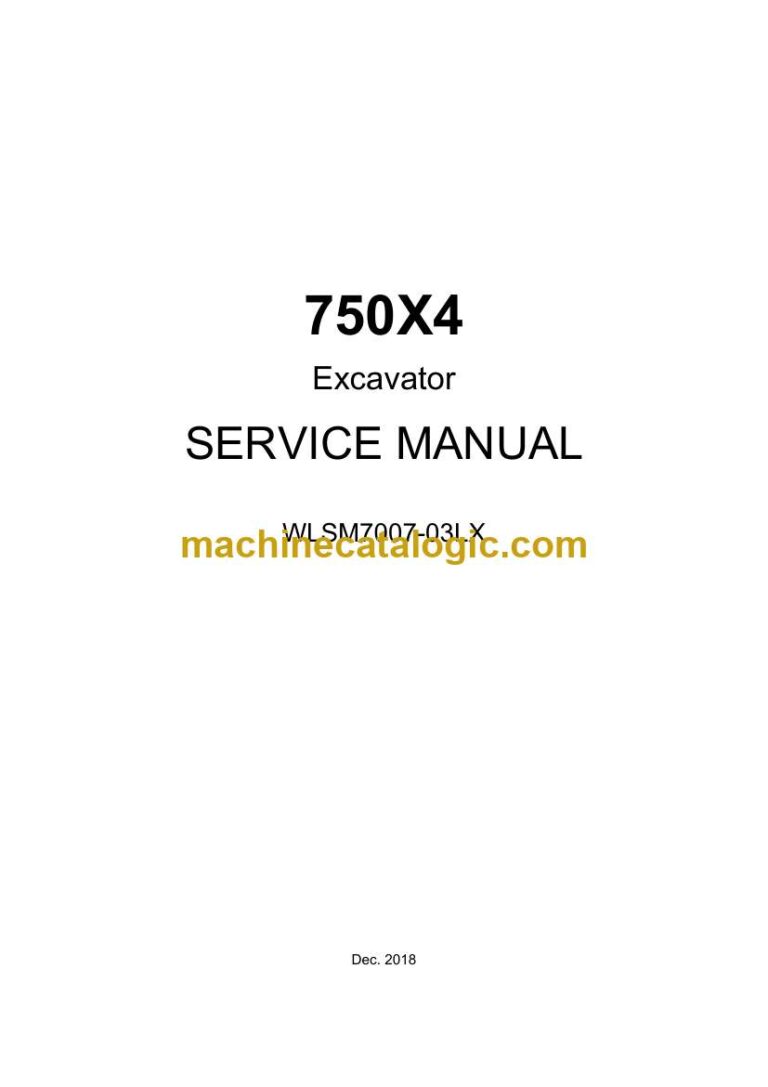 Link Belt 750X4 Excavator Service Manual