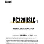Komatsu PC228USLC-1 Hydraulic Excavator Operation and Maintenance Manual (SEAD021900)