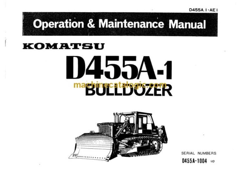 Komatsu D455A-1 Bulldozer Operation and Maintenance Manual (D455A_1-AE1)