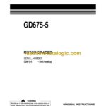 Komatsu GD675-5 Motor Grader Operation and Maintenance Manual (EEAM029001)