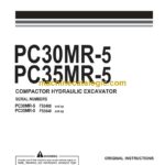 Komatsu PC30MR-5, PC35MR-5 Hydraulic Excavator Operation and Maintenance Manual (WENAM00156)