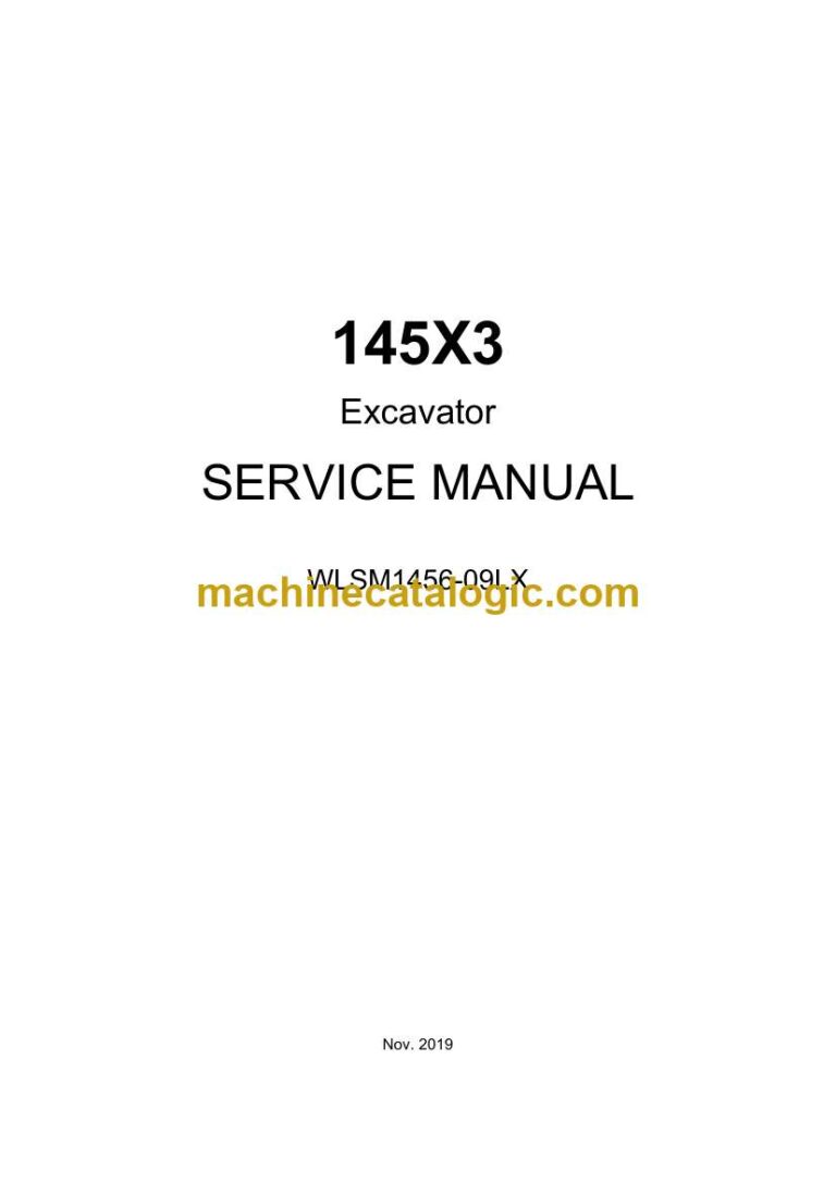 Link Belt 145X3 Excavator Service Manual