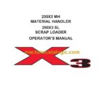 Link Belt 250X3 MH Material Handler, 250X3 SL Scrap Loader Operators Manual