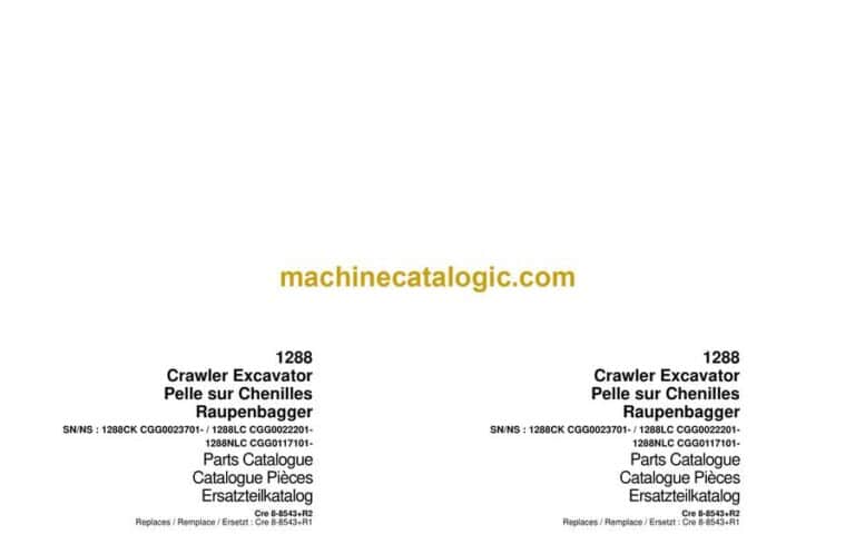 Case 1288 Crawler Excavator Parts Catalog (8-8543+R2_int_USN)