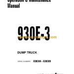 Komatsu 930E-3 Dump Truck Operation and Maintenance Manual (CEAD010200)