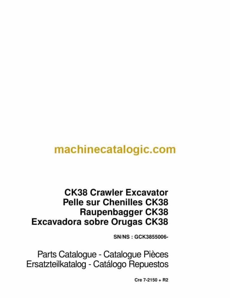 Case CK38 Crawler Excavator Parts Catalog (7-2150+r2)