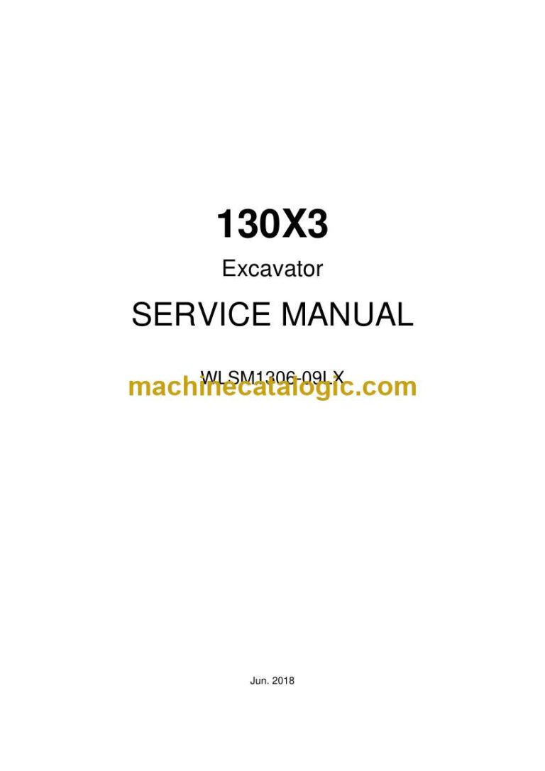 Link Belt 130X3 Excavator Service Manual