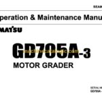 Komatsu GD705A-3 Motor Grader Operation and Maintenance Manual (SEAM234Y01)
