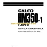 Komatsu HM350-1 Dump Truck Operation and Maintenance Manual (SEAM051102P)