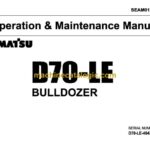 Komatsu D70-LE Bulldozer Operation and Maintenance Manual (SEAM0141ML02)