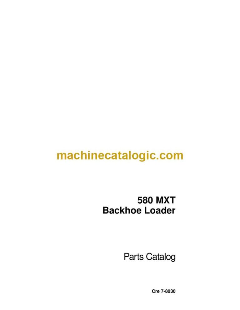 Case 580 MXT Backhoe Loader Parts Catalog (7-8030_580MXT)
