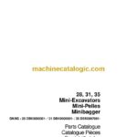 Case 28, 31, 35 Mini Excavators Parts Catalog (7-2832)