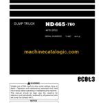 Komatsu HD465-7E0 Dump Truck Operation and Maintenance Manual (PEN01194-08)