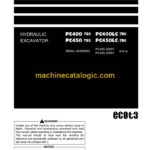 Komatsu PC400-7E0, PC400LC-7E0, PC450-7E0, PC450LC-7E0 Hydraulic Excavator Operation and Maintenance Manual (PEN00122-10)