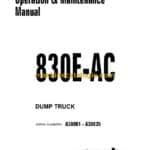Komatsu 830E-AC Dump Truck Operation and Maintenance Manual (CEAM016303)