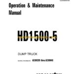 Komatsu HD1500-5 Dump Truck Operation and Maintenance Manual (CEAD006100)