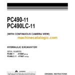 Komatsu PC490-11, PC490LC-11 Hydraulic Excavator Operation and Maintenance Manual (UENAM01422)