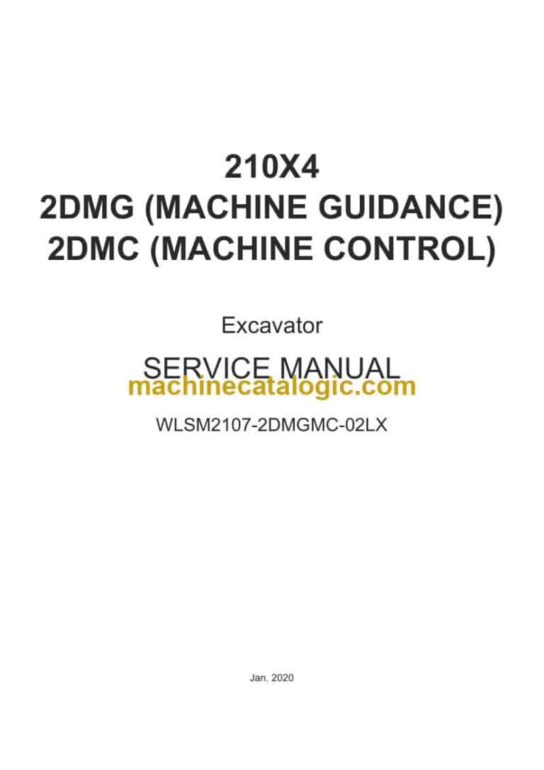Link Belt 210X4, 2DMG, 2DMC Excavator Service Manual