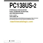Komatsu PC138US-2 Hydraulic Excavator Operation and Maintenance Manual (UEAM007100)