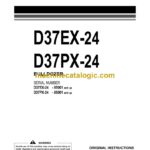 Komatsu D37EX-24, D37PX-24 Bulldozer Operation and Maintenance Manual (EENAM03523)