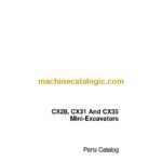 Case CX28, CX31, CX35 Mini Excavators Parts Catalog (7-7711)