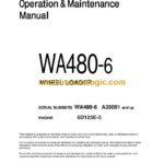 Komatsu WA480-6 Wheel Loader Operation and Maintenance Manual (CEAM018404)