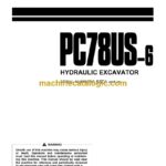 Komatsu PC78US-6 Hydraulic Excavator Operation and Maintenance Manual (SEAM047701P)