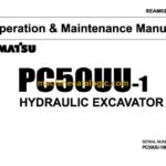 Komatsu PC50UU-1 Hydraulic Excavator Operation and Maintenance Manual (SEAM020U0100)