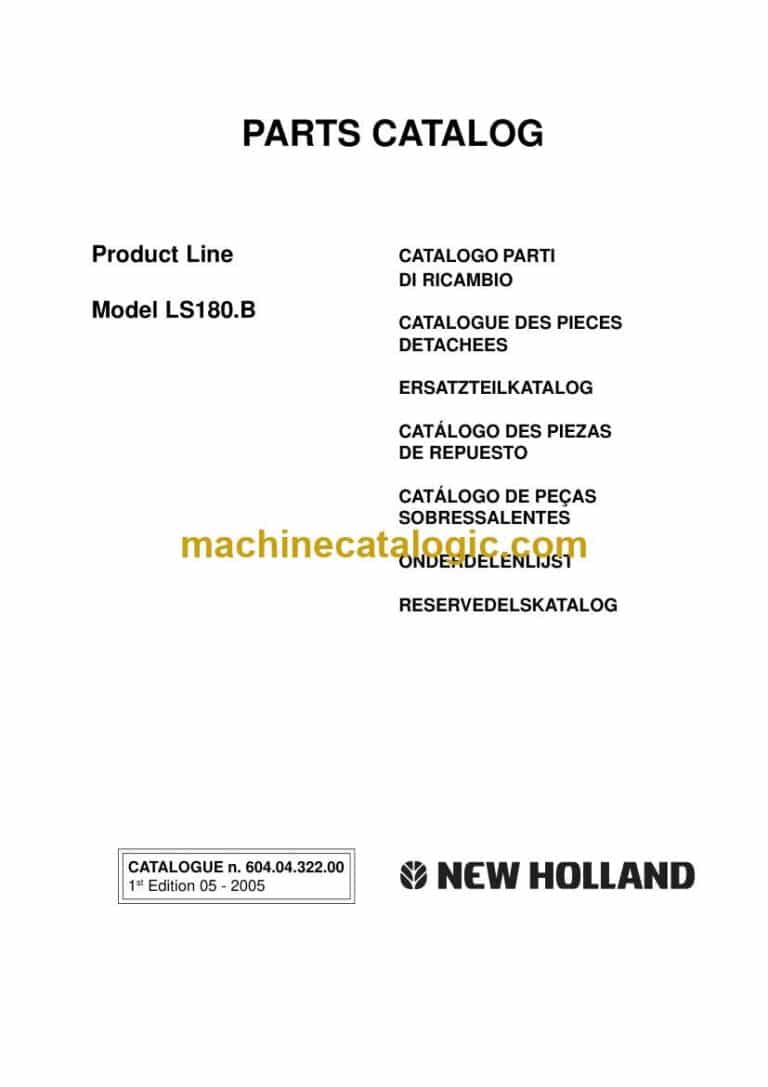New Holland LS180.B Parts Catalog (6040432200_int_A4N)