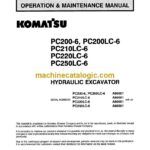Komatsu PC200-6, PC200LC-6, PC210LC-6, PC220LC-6, PC250LC-6 Hydraulic Excavator Operation and Maintenance Manual (CEADX20601)