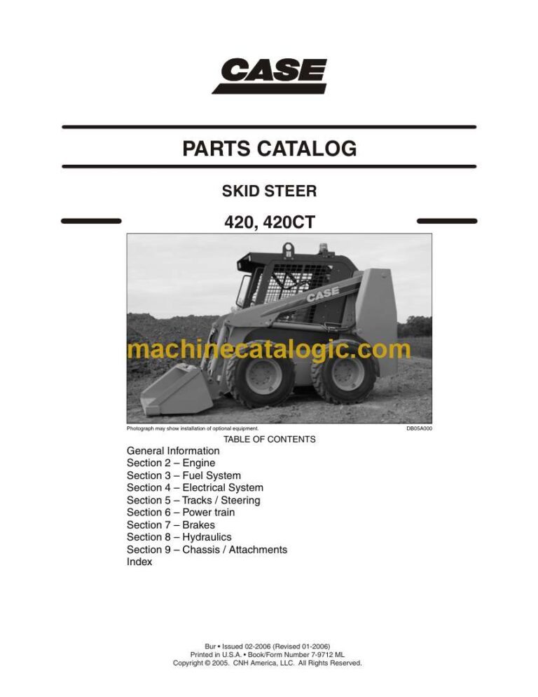 Case 420, 420CT Skid Steer Parts Catalog (7-9712ml)