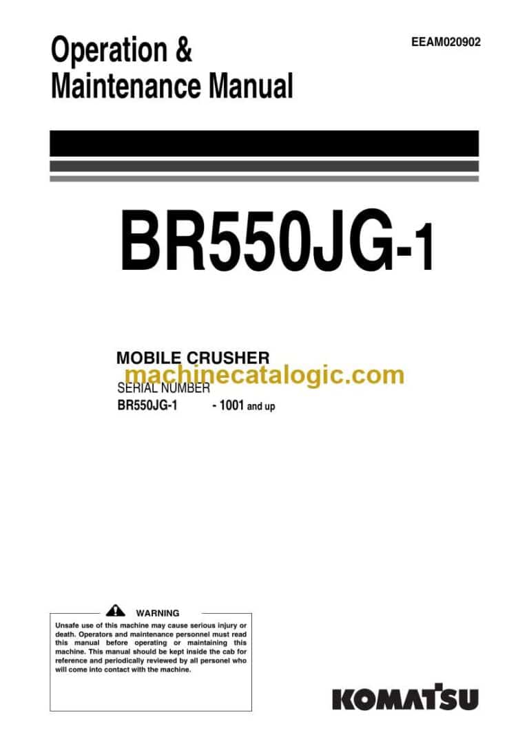 Komatsu BR550JG-1 Crusher Operation and Maintenance Manual (EEAM020902)