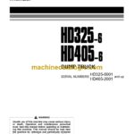 Komatsu HD325-6, HD405-6 Dump Truck Operation and Maintenance Manual (SEAM000817T)