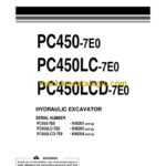 Komatsu PC450-7E0, PC450LC-7E0, PC450LCD-7E0 Hydraulic Excavator Operation and Maintenance Manual (UEAM005201)