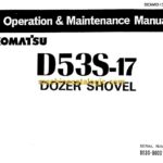 Komatsu D53S-17 Dozer Shovel Operation and Maintenance Manual (SEAM013E1701)