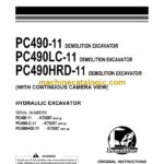 Komatsu PC490-11, PC490LC-11, PC490HRD-11 Hydraulic Excavator Operation and Maintenance Manual (UENAM01472)