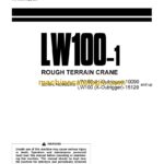 Komatsu LW100-1 Rough Terrain Crane Operation and Maintenance Manual (SEAM017200)
