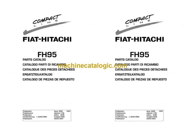 Fiat-Hitachi FH95 Excavator Parts Catalog (6040410900_int_A4N)