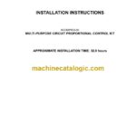 Case CX145C SR Crawler Excavator Multi-Purpose Circuit Proportional Control Kit Installation Instructions (47627553)