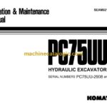 Komatsu PC75UU-1 Hydraulic Excavator Operation and Maintenance Manual (SEAM021W0100)