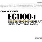 Komatsu EG1100-1 Diesel Engine Generator Operation and Maintenance Manual (SEAM069E0100)