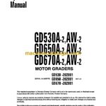 Komatsu GD530A-2, GD530AW-2, GD650A-2, GD650AW-2, GD670A-2, GD670AW-2 Motor Grader Operation and Maintenance Manual (CEADG65040)
