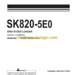 Komatsu SK820-5E0 Skid Steer Loader Operation and Maintenance Manual (WEAM015307)
